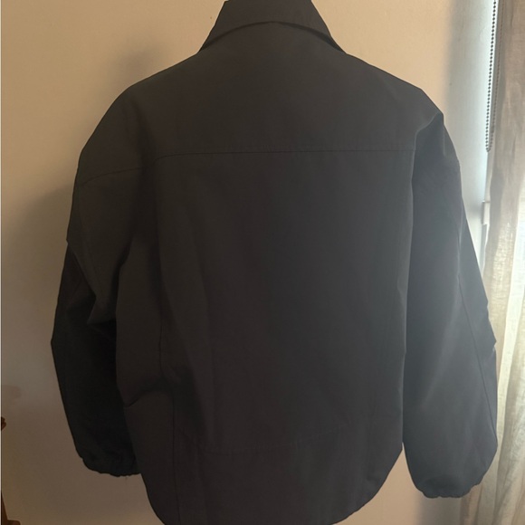 High Funnel Neck Cropped Drawstring Jacket - Picture 5 of 7